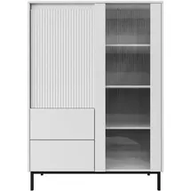 Mirjan24 Vitrine Ozmi 2D2S 104 x 146 x 50 cm Weiß