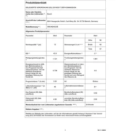 Bosch Serie 4 SMU4EAS23E Einbau-Geschirrspüler (unterbaufähig, 598 mm breit, Edelstahl)