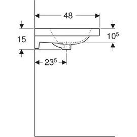 Geberit iCon Light Doppelwaschtisch 120 x 48 cm