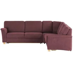 smart Ecksofa  Valencia ¦ rot ¦ Maße (cm): B: 272 H: 90 T: 242.0