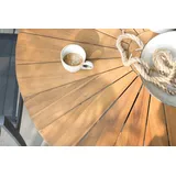 Primaster Paros Gartentisch Ø 115 x 75 cm Braun/Grau