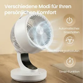 Songmics Tischventilator 38,4 cm Tischventilator Weiß