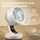 Songmics Tischventilator 38,4 cm Tischventilator Weiß