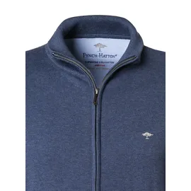 FYNCH-HATTON Strickjacke mir Reißversschluss und Logo-Stickerei, blau