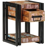VidaXL Nachttisch 40x40x40 cm aus massivem Altholz