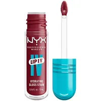 NYX Professional Makeup Feuchtigkeitsspendender Lipgloss und Lip Stain, Bis zu 12 Stunden Pflege, Lip IV Hydrating Gloss Stain, Farbe: Bubblegum Burst