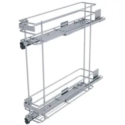 SIGE Unterschrankauszug 002G KB 150 Stahl silber - verchromt , 495 mm , 150x500x520 Chrom