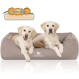 Knuffelwuff Tierbett Hundebett Leon, Orthopädisch beige 63 cm x 85 cm