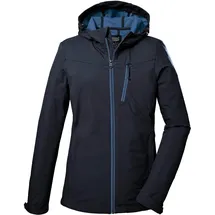 KILLTEC Damen Softshelljacke/Outdoorjacke mit Kapuze KOS 89 WMN SFTSHLL JCKT, 46, blau dunkelnavy,