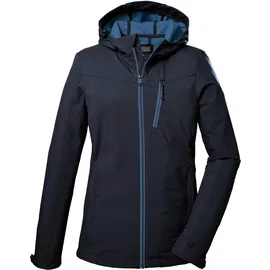 KILLTEC Damen Softshelljacke/Outdoorjacke mit Kapuze KOS 89 WMN SFTSHLL JCKT, 46, blau dunkelnavy,