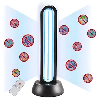 ZKX UVC Keimtötende Lampe 38W Fernbedienung Timer Tischlampe UV-Sterilisator Desinfektion Sterilisator Antibakterielle Rate 99% Töten Entferner Schimmel Grippe Bakterielle Staub Milben Keime