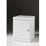 Vipack VIPACK, weiß, B:44cm H:55cm T:40cm, Schränke, Nachtschrank, Nachtkonsole rechts oder links anstellbar, mit 1 Drehtür, Ausf. Weiß