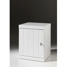 Vipack VIPACK, weiß, B:44cm H:55cm T:40cm, Schränke, Nachtschrank, Nachtkonsole rechts oder links anstellbar, mit 1 Drehtür, Ausf. Weiß