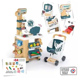Smoby Supermarkt Spielset mit Einkaufswagen (34 Teile) (2023)