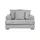 Soho Sessel Franka Flachgewebe 136 x 87 x 103 cm Grau mit Kissen