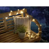 technik@all LED Lichterkette Hanfseil 3,1 m Warmweiß