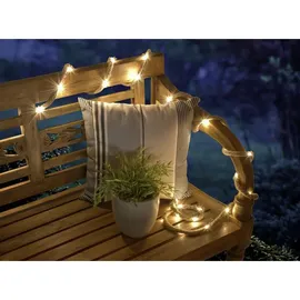 technik@all LED Lichterkette Hanfseil 3,1 m Warmweiß