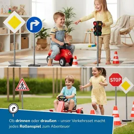 alldoro gmbh alldoro 60230 XXL-Verkehrsset mit Ampel, 10 Verkehrsschildern (75 cm) - 4 Pylonen,