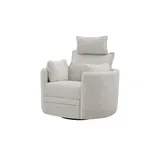 Uno Relaxsessel Julian Kunstleder 96 x 99 x 88 cm Grau elektrisch, drehbar