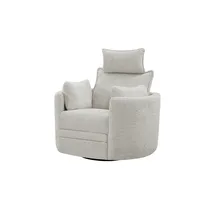 Uno Relaxsessel Julian Kunstleder 96 x 99 x 88 cm Grau elektrisch, drehbar
