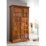 Massivmoebel24 Drehtürenschrank OXFORD 115 x 212 x 60 cm Braun