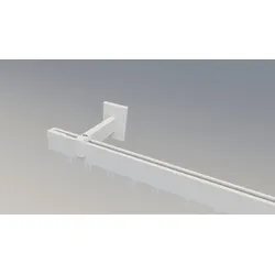 Gardinenstange INDEKO "Bern", weiß, L:250cm, Gardinenstangen, Innenlauf Komplett-Set inkl. Gleitern und Montagematerial