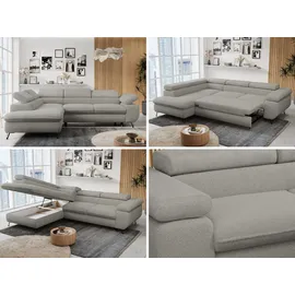 MKS Meble Ecksofa Boucle 3-Sitzer Grau