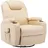 vidaXL Massage-Schaukelsessel Kunstleder 55 x 100 x 55 cm Creme mit Fernbedienung