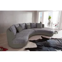 Home affaire Ecksofa Lazio modern und bequem, schmale Armlehnen, tolle Detailverarbeitung, ergonomische Form grau 287 cm x 76 cm x 160 cm
