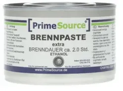 PrimeSource Brennpaste extra, 2 Stunden, Geruchsfreier Brennstoff zum Warmhalten von Speisen beim Catering oder Buffet, 160 g - Dose