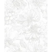 Art for the home Vliestapete ART FOR THE HOME "Soft Blush Dahlia", grau, B:0,53m L:10m, Vlies, Tapeten, Grau - 53x10m