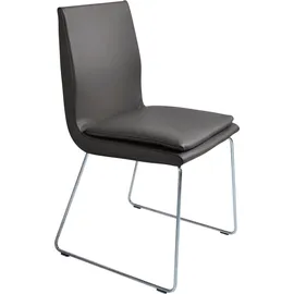 K+W Komfort & Wohnen Esszimmerstuhl "Creso", 50x88x55 cm, Leder Longlife Bronco: Metall, braun (schoko), Küchenstühle (97443924-0)