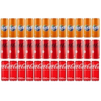 TESTPAKET Fanta Original,Coca-Cola Original und Null Zucker,Dose 36x250ml
