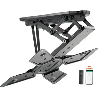 EasyLife TV Deckenhalterung für Fernseher elektrisch schwenkbar + Smart Home Integration, VESA Halterung bis 400x400 für LCD/OLED TV, Monitor, Display, Smartboard, 23-55 Zoll + 30kg - Schwarz