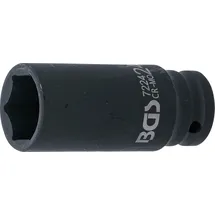 BGS Kraft-Steckschlüssel-Einsatz Sechskant, tief 7224, Antrieb Innenvierkant 12,5 mm (1/2"), SW 24 mm