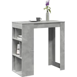 vidaXL Bartisch mit Regal 102 x 50 x 103,5 cm Grau