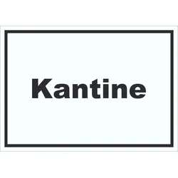 Kantine Schild mit Text essen und trinken waagerecht A0 (841x1189mm)