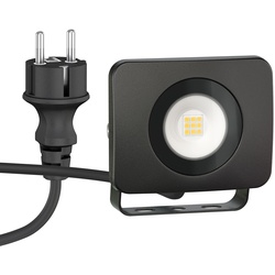 ledscom.de LED Gartenstrahler WEGA für außen, IP44, Stecker, schwarz, 10,2 W, 991lm, weiß