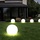 ETC Shop 2er Set LED Außen Leuchten Solar Kugel Strahler Terrassen Garten Beleuchtung Hof Steck Lampen