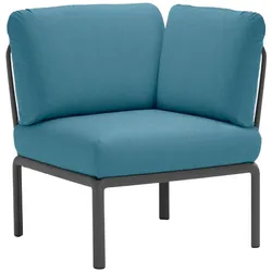 Nardi Komodo Modulsofa Eckelement, anthrazit / adriatic sunbrella