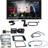 Kenwood DMX8021DABS Android Auto CarPlay Einbauset für Mercedes ML W164