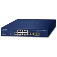 Planet 8-Port Managed (10 Ports), Netzwerk Switch, Blau