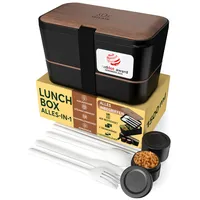 Umami Bento Lunchbox verschachtelbar 1500 ml All-in-One, Bento Box Erwachsene, Mahlzeit Prep Container für Männer