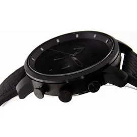 MVMT Herren Chronograph Quarz Armbanduhr mit Lederarmband D-MC02-BLBL