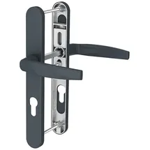 MS Beschläge Schmalrahmengarnitur 92mm Anthrazit RAL7016 PZ Lochung Drücker/Drücker TS 39-54mm)