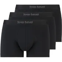 bruno banani Boxershorts »Short 3Pack Energy Cotton«, (3er Pack), mit Schriftzug am Bund, schwarz,