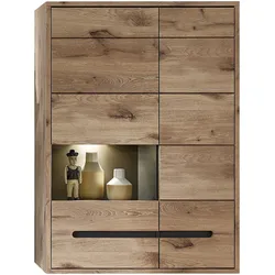 Hängevitrine BELLANO Viking Oak Nature mit LED