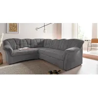 Ecksofa DOMO COLLECTION "Papenburg B/T/H: 242/190/84 cm L-Form", grau, B:242cm H:84cm T:190cm, Struktur ( 90% Polyester, 10% Polyacryl);Microfaser PRIMABELLE (100% Polyester);Kunstleder SOFTLUX;Luxus-Microfaser (100% Polyester), Sofas, Ecksofa, wahlweise mit Bettfunktion, Langer Schenkel links oder rechts