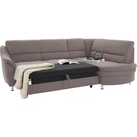 sit&more Ecksofa SIT & MORE "Cardoso L-Form", grau (steel), B:250cm H:90cm T:175cm, Luxus-Microfaser (90% Polyester, 10% Polyamid);Flachgewebe (100% Polyester);Struktur (100% Polyester), Sofas, Ecksofa, mit Federkern, wahlweise mit Bettfunktion und Schubkasten