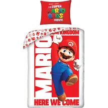MCU Super Mario Bettwäsche Rot 140 x 200 cm + 80 x 80 cm